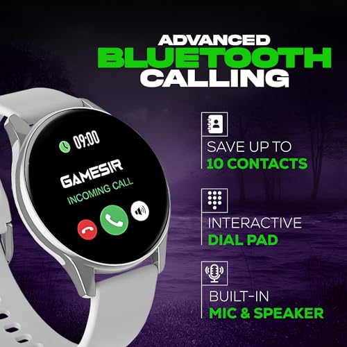 Image of GameSir Active 5 Smart Watch AMOLED Display 1.3 inch Screen, 360 * 360 Resolution, IP68 Waterproof with Multiple Watch Faces Bluetooth Calling Round Dial Smartwatch for Men & Women (Grey)