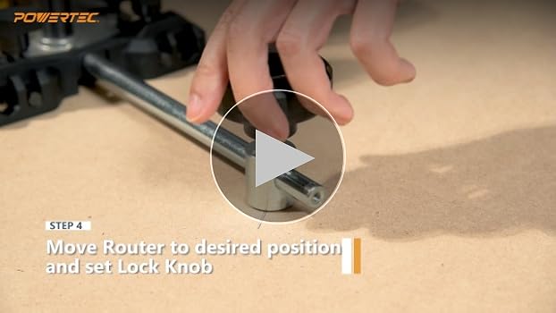 POWERTEC Router Guide Rail Adapter System With Circle