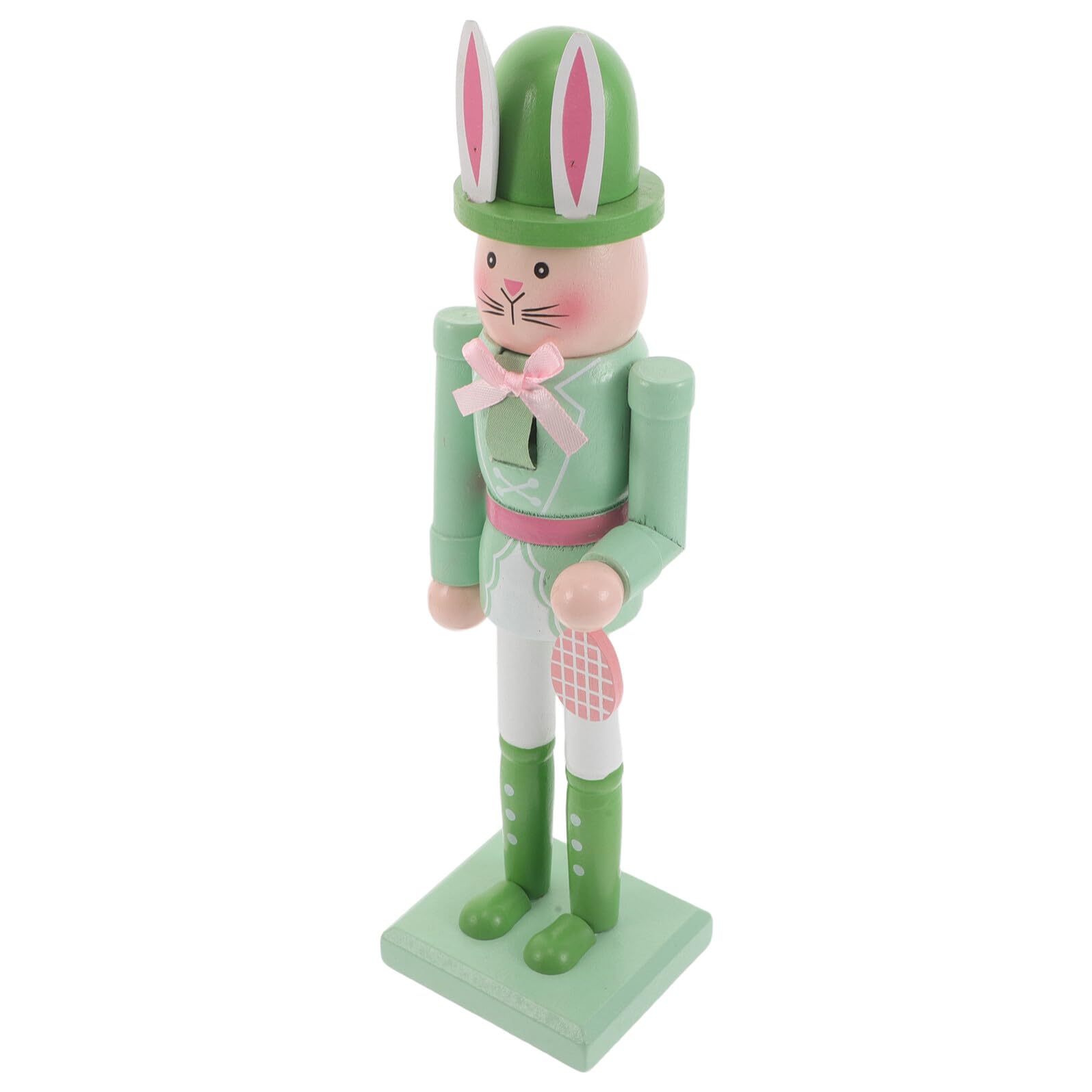 Casse-Noisette Lapin de Pâques bois 30 cm contre tables vides