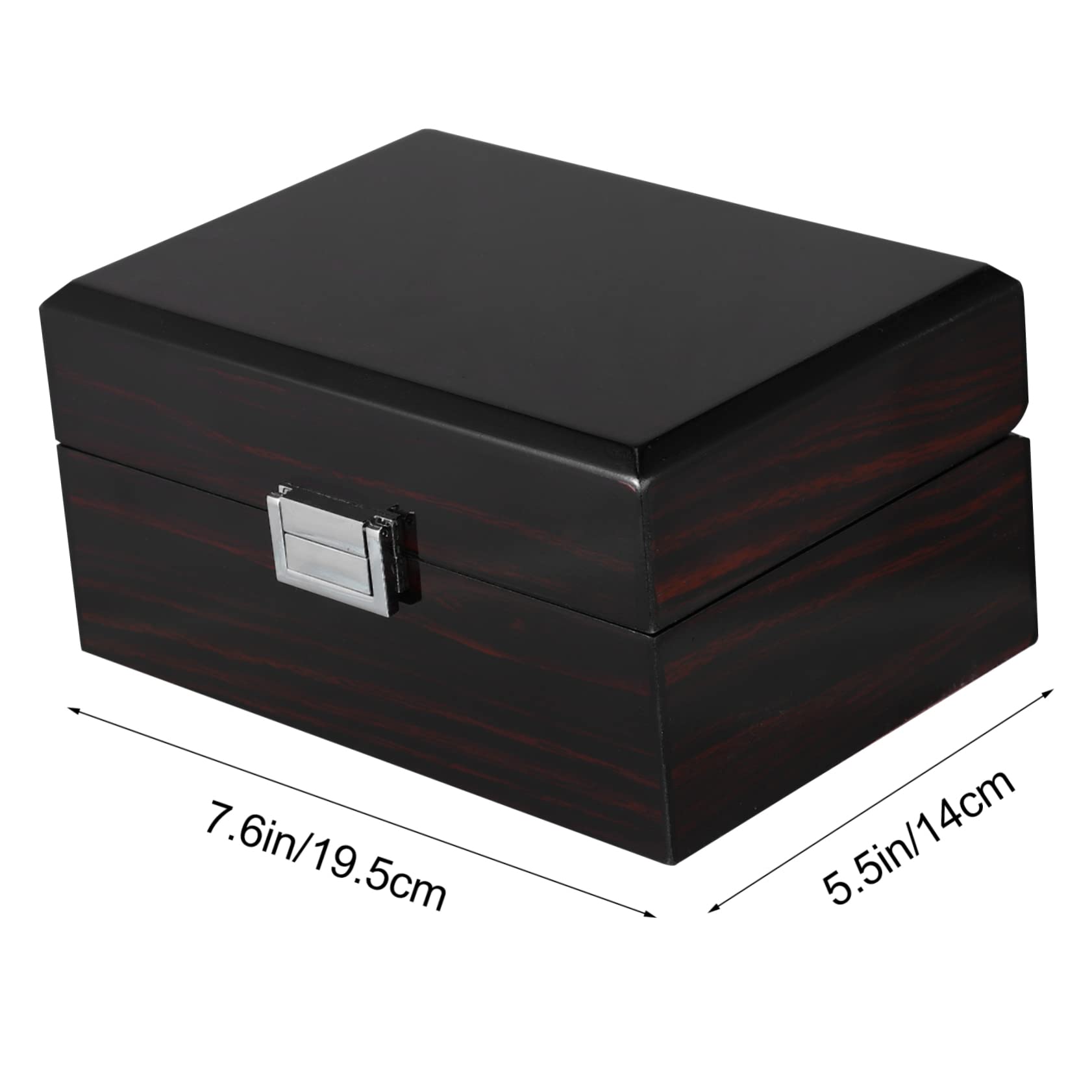 Veemoon Caja de Almacenamiento de Relojes de Madera Negra, Portátil