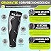 BLITZU Calf Compression Sleeves for Men and Women. Footless Compression Socks Support for Varicose Vein, Nursing, Running. Leg Sleeve Brace for Shin Splints, Pain Relief & Reduces Swelling Black L-XL