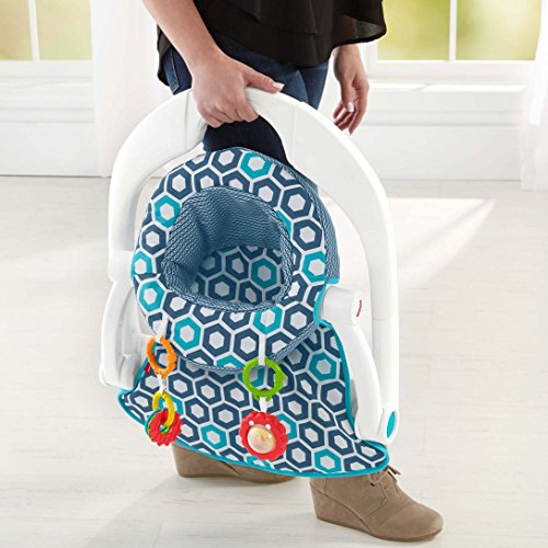Fisher-Price Portable Baby Chair, Sit-Me-Up Floor Seat With 2 Removable Toys & Washable Seat Pad, Honeycomb [Amazon Exclusive] #TOP5