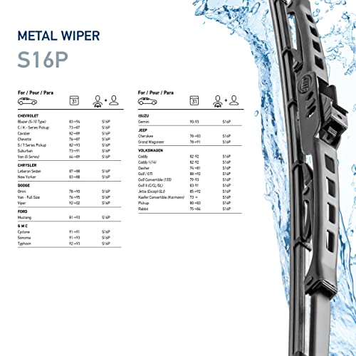 Image of HELLA 9XW398114016 Standard Wiper Blade, 16 inch, Pair