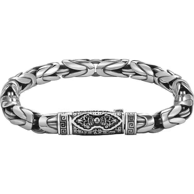 Bracelet vintage pour homme résine style hip-hop motif pilon en diamant tendance