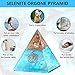 Selenite Glow Orgone Pyramid, Handmade Selenite Crystal Pyramid for High Frequency Vibration, Powers of Manifestation,Crystals and Healing Stones for Promotes Peace and Calmness, Orgonite Pyramids