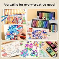 ENMY Fineliner-Gelstifte, 12 Stück, 0,7 mm feine Spitze, einziehbar; farbenfrohe Gelstifte für Konturen, Zeichnungen und Notizen; geschmeidige, wischfeste Kunststifte für Erwachsene und Künstler – Ansicht 6