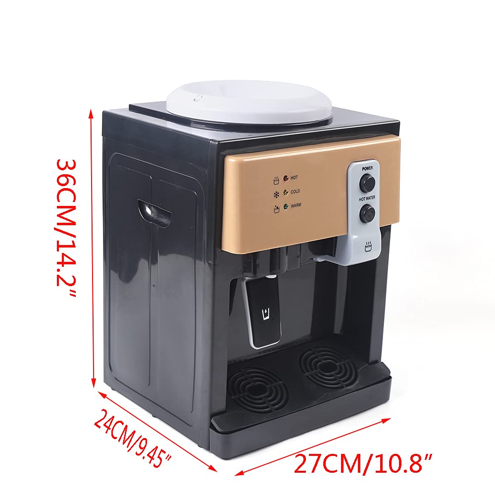 5 Gallon Top Loading Water Dispenser Countertop Electric Hot and Cold Water Dispenser 3 Temperature Settings Boiling Water, Regular Ice Water (46-59°F) for Home Office Gold 550 Watt