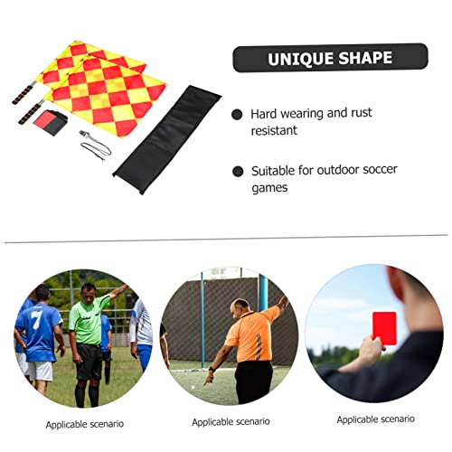 Banderines y silbato para árbitro de fútbol KOMBIUDA miniatura 2