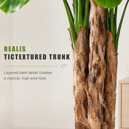 Image of 9ft Extra Tall Artificial Banana Tree, Fake Banana Leaf Plant with 24 Faux Banana Leaves, Perfect for Home Indoor Outdoor Patio Office Tropical Decor