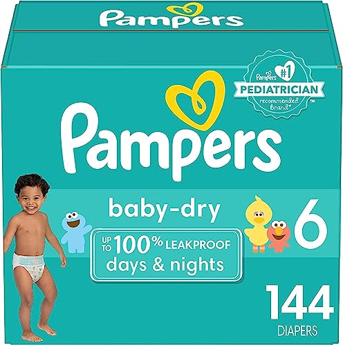 Image of Pampers Baby Dry Diapers - Size 6, 144 Count, Absorbent Disposable Diapers