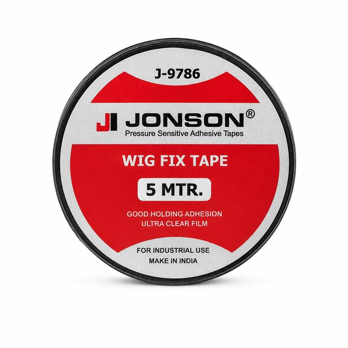 Image of Jonson Wig Fix Tape 5 Meter | Ultra Clear Double Sided Adhesive for Hair Patch, Wigs & Toupees | Waterproof & Strong Hold | Transparent Invisible Finish |