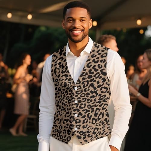 Men's Casual Business Vests Lightweight V Ncek 4 Buttons Formal Dress Waistcoat Slim Fit Tuxedo Vests with Pockets4