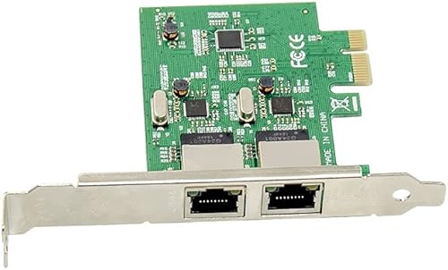 Miniatura 6 de XM-NA3820 PCI-E 2 puertos dual 101001000Mbps Gigabit Ethernet PCI Express (PCIe x1) tarjeta de red de servidoradaptador de red, chipset Realtek
