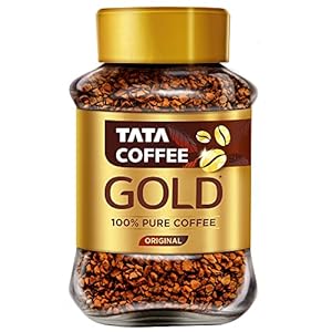Tata Coffee Gold, 100% Pure Granule Coffee, Original, 100g, Jar