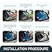 Shakas 2 PCS Car Rearview Mirror Rain Film, Rainwater Drainage HD Anti-glare Eye Protection Sticker, 5.71