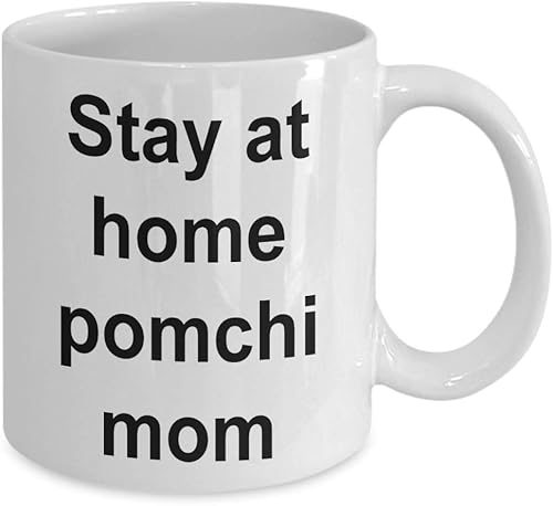 Miniatura 2 de Taza divertida para Pomchi Mom  11 o 15 oz taza de té de café con texto único Pedigree Dog EZ#0130, 11onza, Blanco