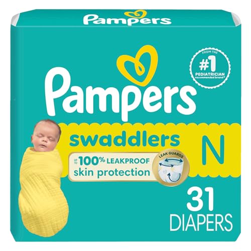 Pampers Swaddlers Pañales Etapa 0, Unisex, 31 Unidades, Ideal para bebés de menos de 4.5 kg