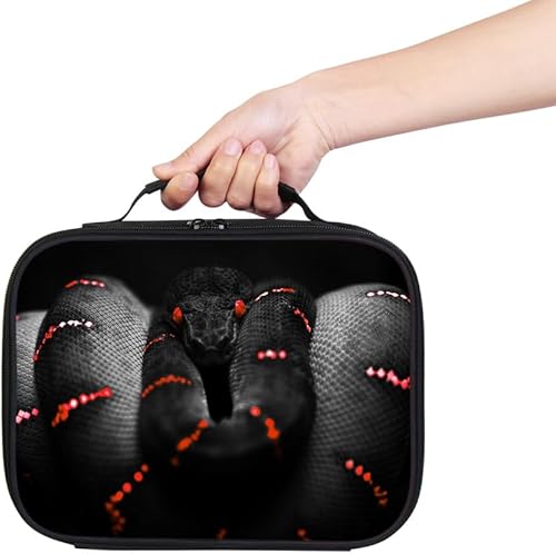 Miniatura 8 de Bolsa de almuerzo portátil con estampado de animales de gato lindo sin correa para el hombro, lonchera aislada reutilizable, bolsa enfriadora para