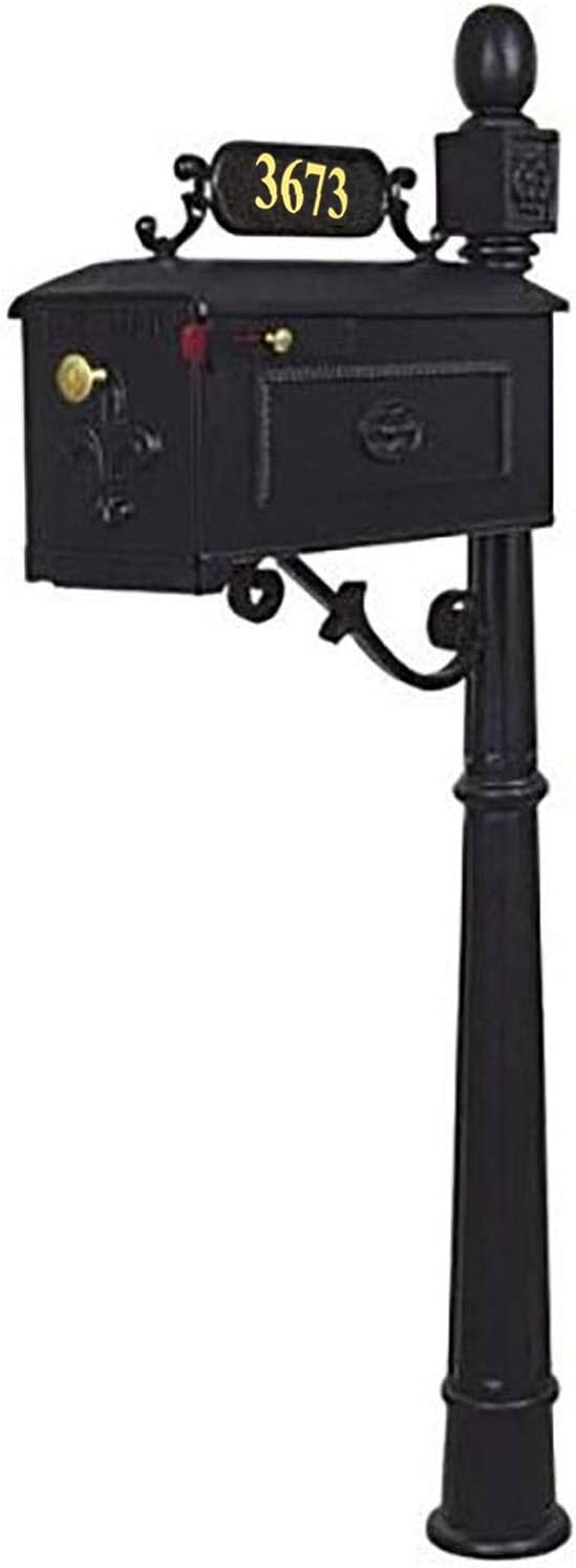 ADDRESSES OF DISTINCTION Williamsburg Black Mailbox with