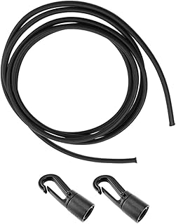 ULTECHNOVO Shock Cord Outdoor Teepee Tent for Camping Bungee Stretch Cord Elastic Cord Outdoor Bungee Cord Bungee Rope Shocks Cord Elastic Band to Stretch Black Nylon