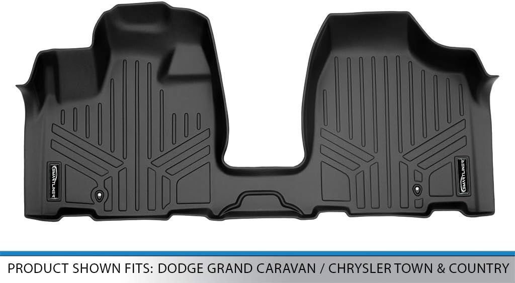 MAXLINER Floor Mats 1st Row 1 Piece Liner for 2008-2016 Chrysler Town & Country
