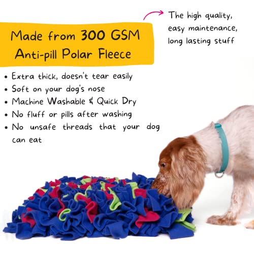 Image of For the love of Dog Sniffer Mat - Snuffle Mat for Mental Stimulation & Slow Feeding for All Dogs (Bubblegum)