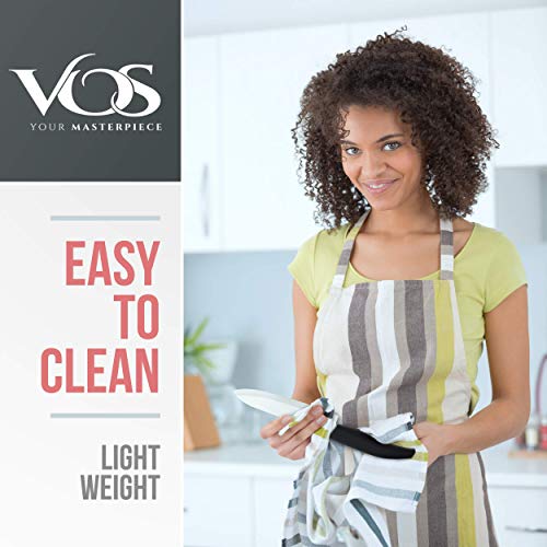 Vos Ceramic Knife Set With Holder And 8 Inch Chef Knife - The Vegetarian Knives Set #TOP4