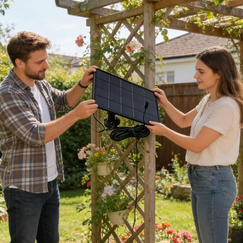 Chargeur Solaire pour Sonnette Ring Panneau Énergie Solaire Caméra 20W