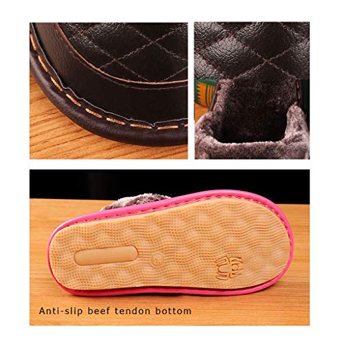 KHUY Pantofole Uomo Invernali Peluche Fluffy