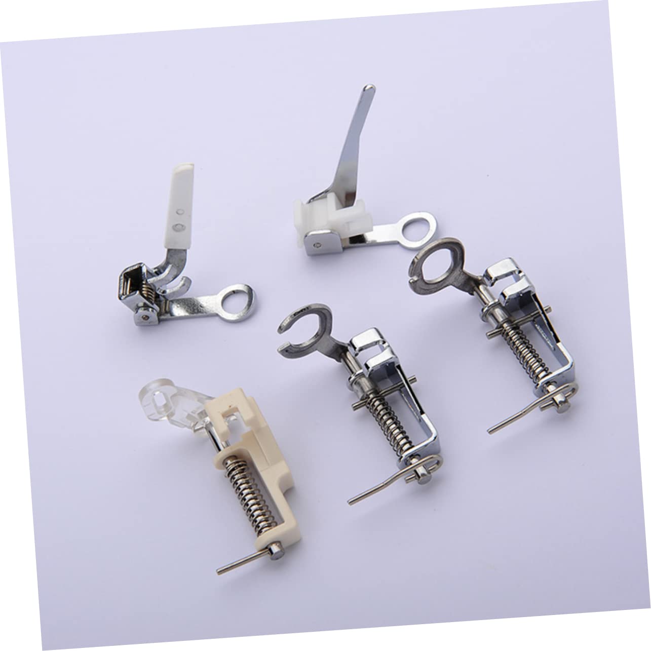jojofuny 5 Set Piedino per Trapuntatura A Mano Libera Piedino Punto Raso Materiale per Cucire Piccolo Sewing Machine Piedino per Cucire Portatile Fornitura di Cucito Addominali 5 Pezzi * 5