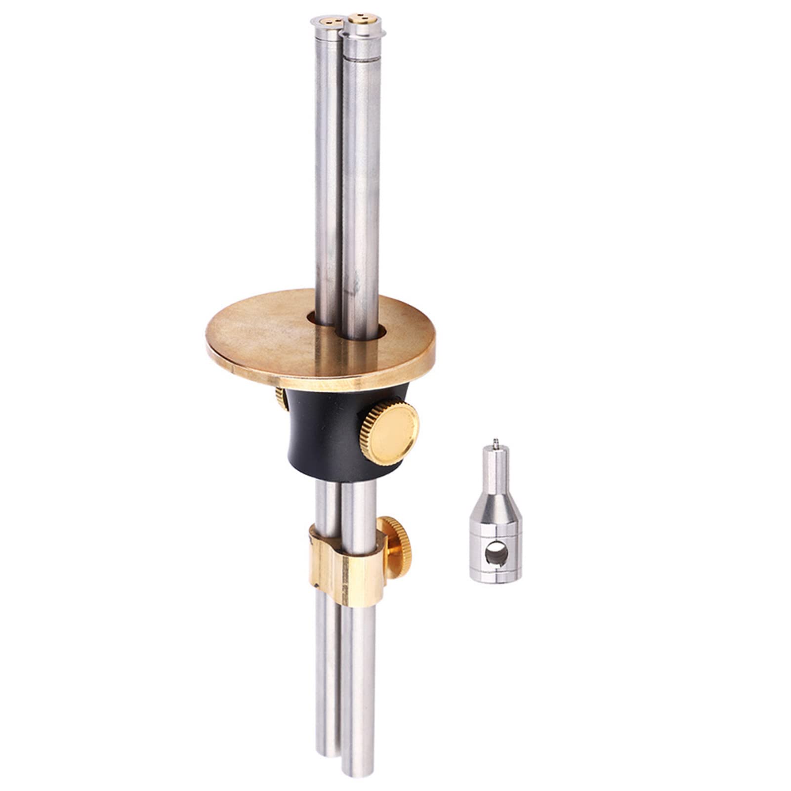 Trazador de Carpintero de Estilo Europeo, Herramienta de Medición Manual Duradera, Ajuste Fino para Marcar con Precisión, para Carpinteros y Carpinteros, Acero Inoxidable, Doble Eje 7.2"