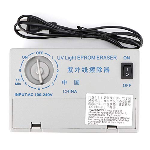 UV EPROM Eraser, AC100-240V/DC150-320V Ultraviolet Light Erasable Timer Semiconductor Wafer Erase Radiation for UV curing