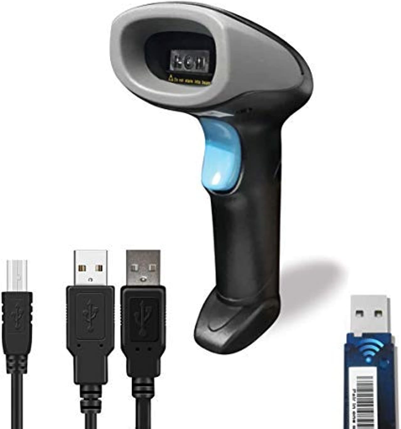 OSCAR OS-60CBR 2-in-1 Wired & Cordless Wireless | 100,000 Memory | Rechargeable Barcode Scanner Imager 1D | Long Range 100M | Warehouse, Retail, Office, POS | Scans from mobile phone screen