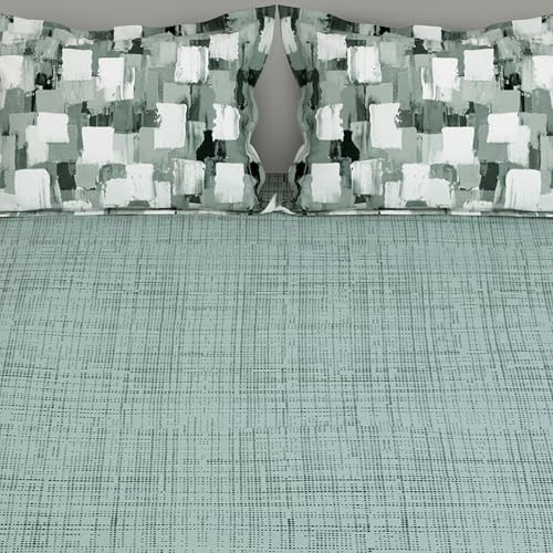 Image of Bedsheets for Double Bed with 2 Pillow Covers,152TC, 100% Cotton Solid Double Bedsheet with Pillow Cover,225 X 250 Cm,Grey Bedsheet, Dotted Pattern,Home Decor,Ideal for Festive Gifting