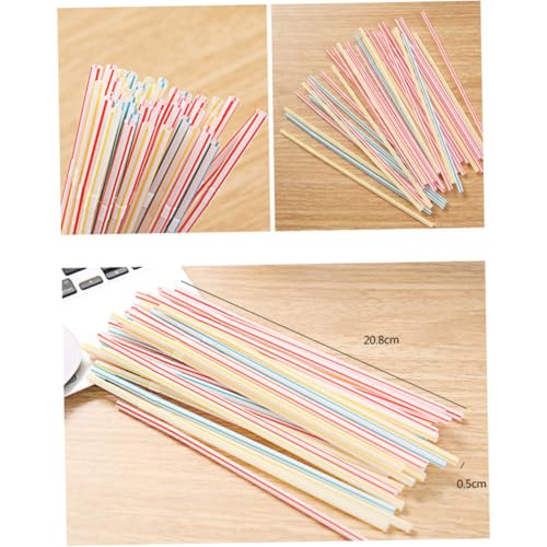 Pitillos flexibles de plástico desechables coloridos 600 pcs miniatura 2