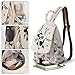 Ladys Convertible Sling Bag, Hand Craft Artisan Purse, Girls Beautiful Canvas Premium Casual Day Mini Backpack for Women (Flower Bee)