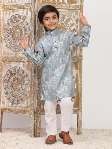 Image of Pro-Ethic Style Developer Boys Heavy Cotton Printed Kurta and Pajama Set for Kid's Ethnic Wear (S-280)