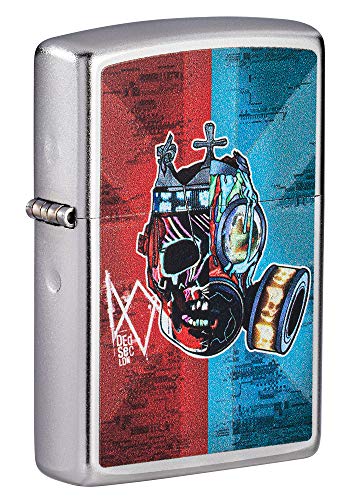 Image of Zippo Watch Dog Legion Satin Chrome Pocket Lighter