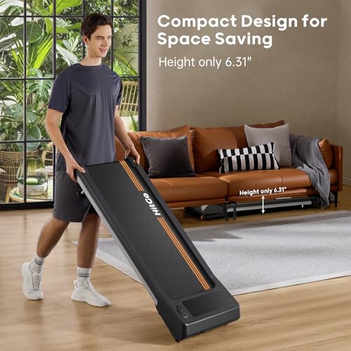 Image of HitGo Walking Pad for Home Office, 2026 Under Desk Treadmill with App, Remote, LED Display, Portable Small Design with Optional Incline or Foldable Handle