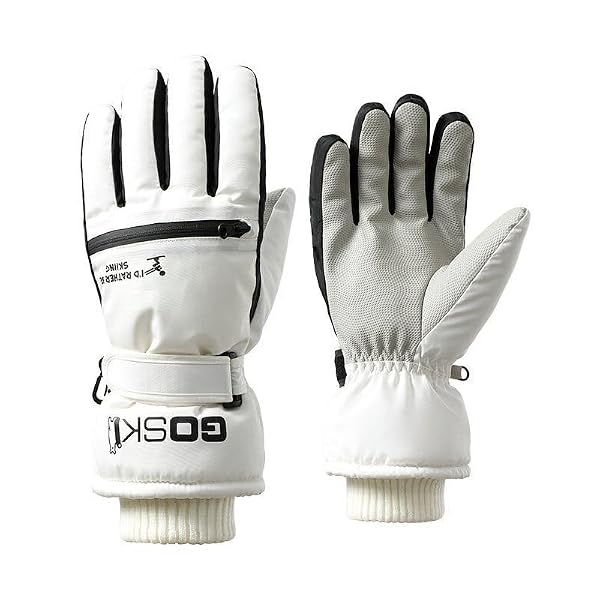 Tristan Home Premium Waterproof Winter Gloves, White, Thermal Insulated with Storage Pocket (White) by Generic - Used condition - US$8.79