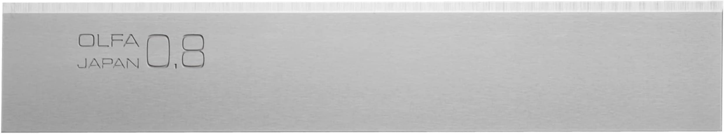 OLFA 100mm Extra Thick Razor Scraper Blades, 6 Blades (BS08-6B) - 100mm Heavy Duty Extra Thick Replacement Razor Scraper Blades for Glass, Roofing, Paint, Fits OLFA XSR Series Scrapers