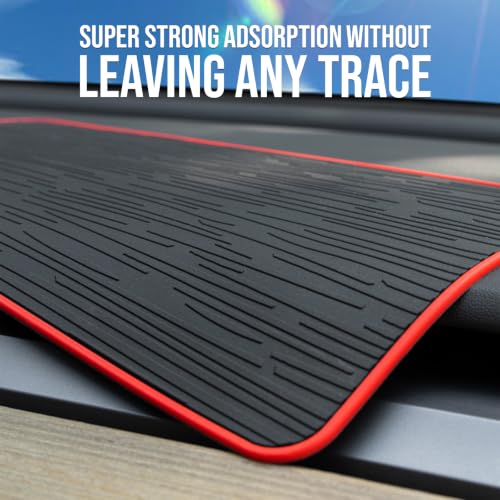Image of RIGGEAR Car Dashboard Anti-Slip Mat, Universal Sticky Rubber Grip Pad for Mobile Phone, Sunglasses, Keys, Coins- Washable Reusable Anti-Skid Dashboard Mat - DashGrip Plus Square