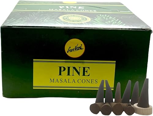 Miniatura 3 de Sreevani - Paquete de conos de incienso natural Masala y soporte, 120 conos en total, pino
