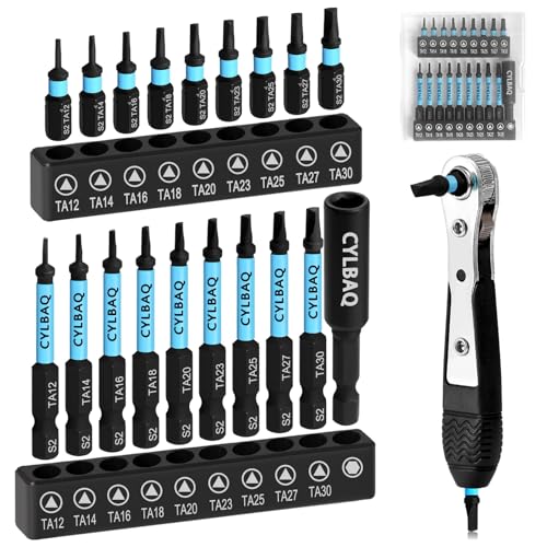 Image of CYLBAQ Triangle Screwdriver Bit Set TA12-TA30 with Ratchet Wrench