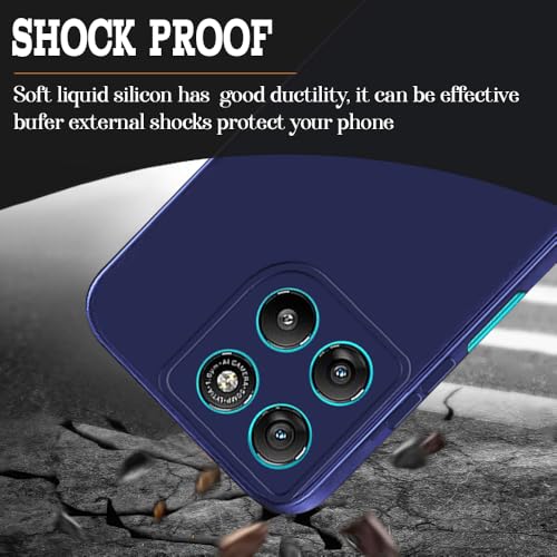 Image of Back Cover for Motorola Moto G67 Power 5G / G57 Power 5G | Full Camera Protection | Premium Liquid Silicon Case | Flexible Bumper Case for Motorola Moto G67 Power 5G / G57 Power 5G (Dark Blue)
