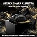 ATTACK SHARK X11 Ultra Kabellose Gaming-Maus mit C06 Ultra LED-Kabel, Carbonfaser-Verbundgehäuse, 54L15 MCU, PAW3950MAX, Ultraleicht 59g, 8000Hz, BT/2.4G/Wired, bis zu 42000 DPI (Schwarz)