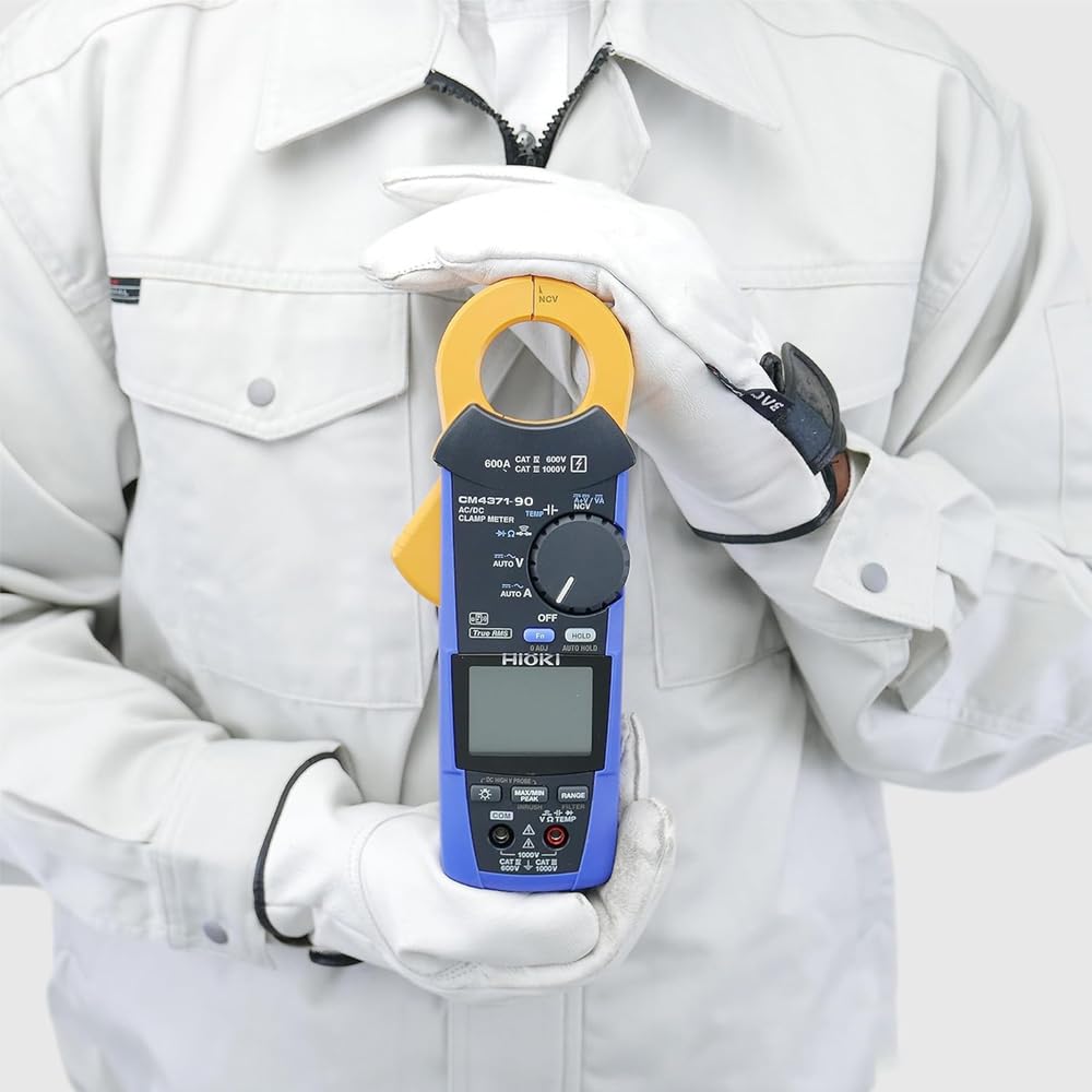 *Envío el mismo día* Multímetro de pinza CA/CC de verdadero valor eficaz para cuadros de distribución, equipos industriales y pruebas de corriente de irrupción en cableado | Modelo: CM4371-90