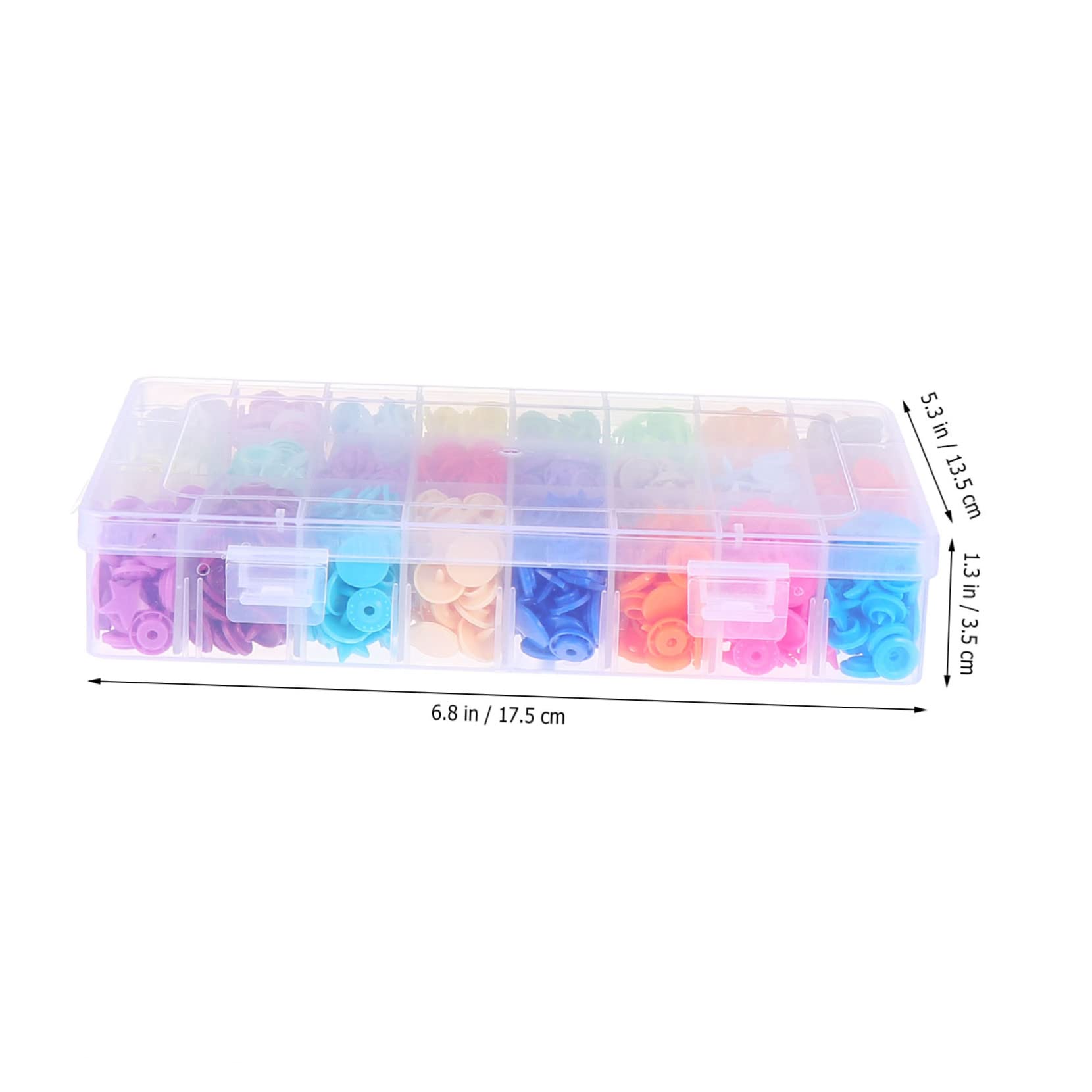 Holibanna Botones de Presión de Plástico en Caja 360 Sets, Broches de Presión Fáciles de Usar para Ropa y Pañales, Ideales para Manualidades y Uso Profesional