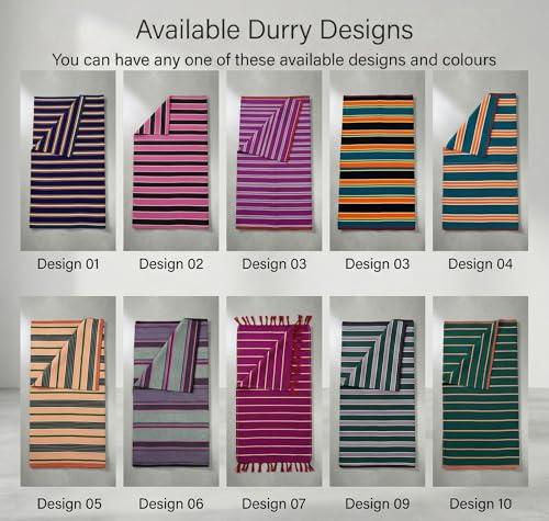 Image of BSB HOME Modern Striped Area Rug - Vibrant Multicolor Living Room Carpet, Soft Plush Floor Mat, Contemporary Home Decor Accent, Durable Non-Slip, 8.6 x 5.8 ft (262 x 177 cm) (Multicolor)