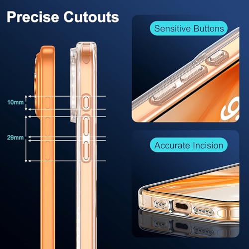 Image of DIZORO Crystal Clear Compatible with iPhone 17 Pro Max Case with Anti-Yellow Shockproof Transparent Cover with Carbon Fiber Design